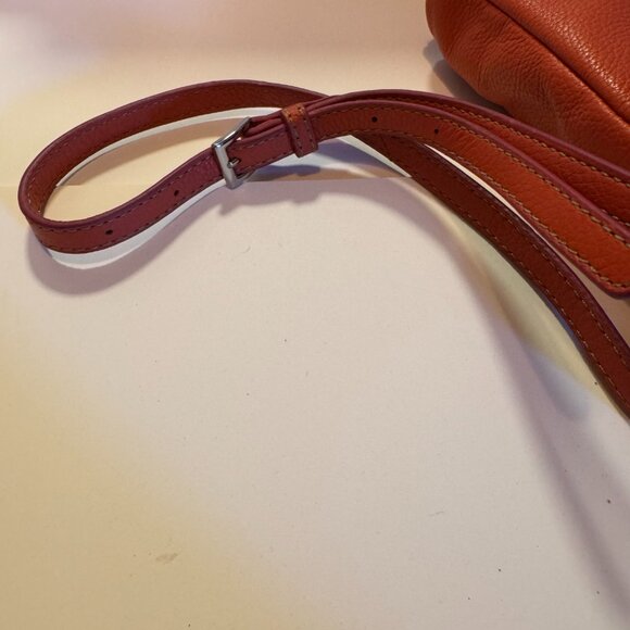 Tignanello Orange Leather Crossbody Purse - Picture 9 of 9